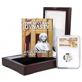 Julia Domna Silver Denarius (Comes in Box) Roman Coin Very Fine NGC