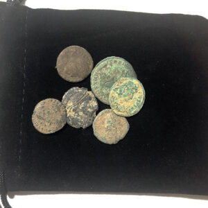 5 Uncleaned ancient Roman coins 225-385AD