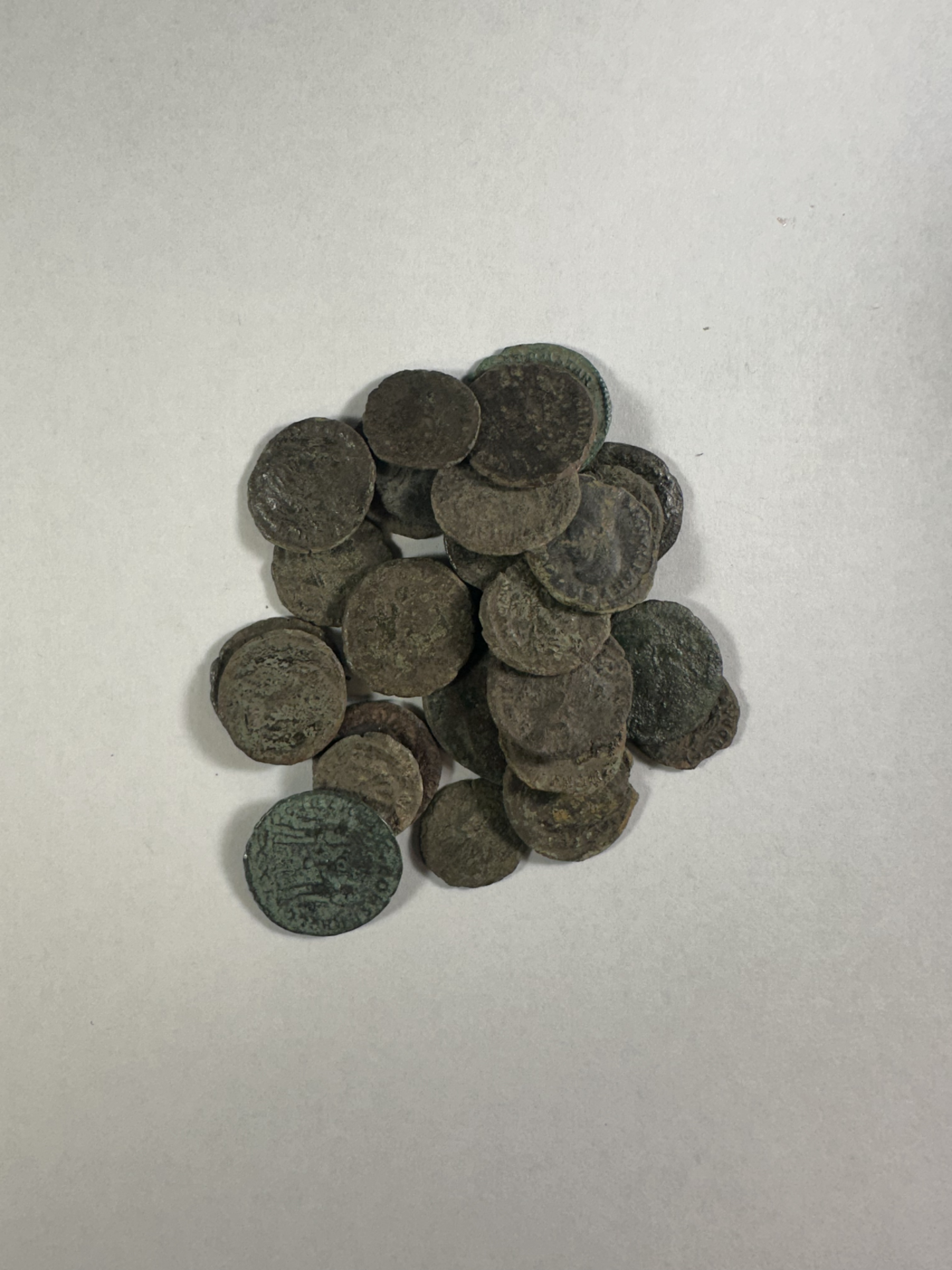 5 Ancient Roman Coins Christian Era 306-357AD