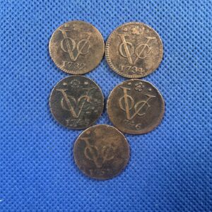Dutch East India Company Coins VOC Holland 1726-1793 CE