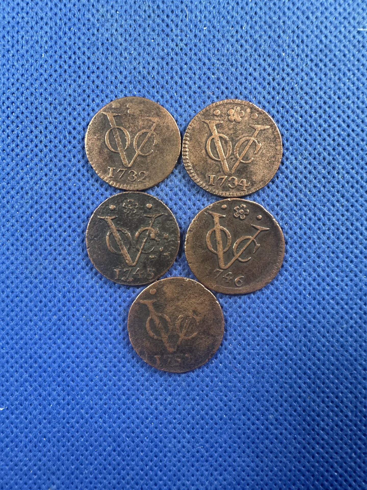 Dutch East India Company Coins VOC Holland 1726-1793 CE