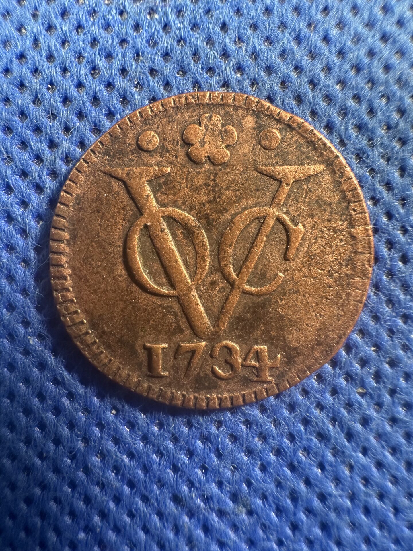Dutch East India Company Coins VOC Holland 1726-1793 CE - Image 3