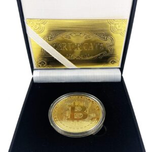 Gold-Plated Bitcoin Token (Black Box)(U)