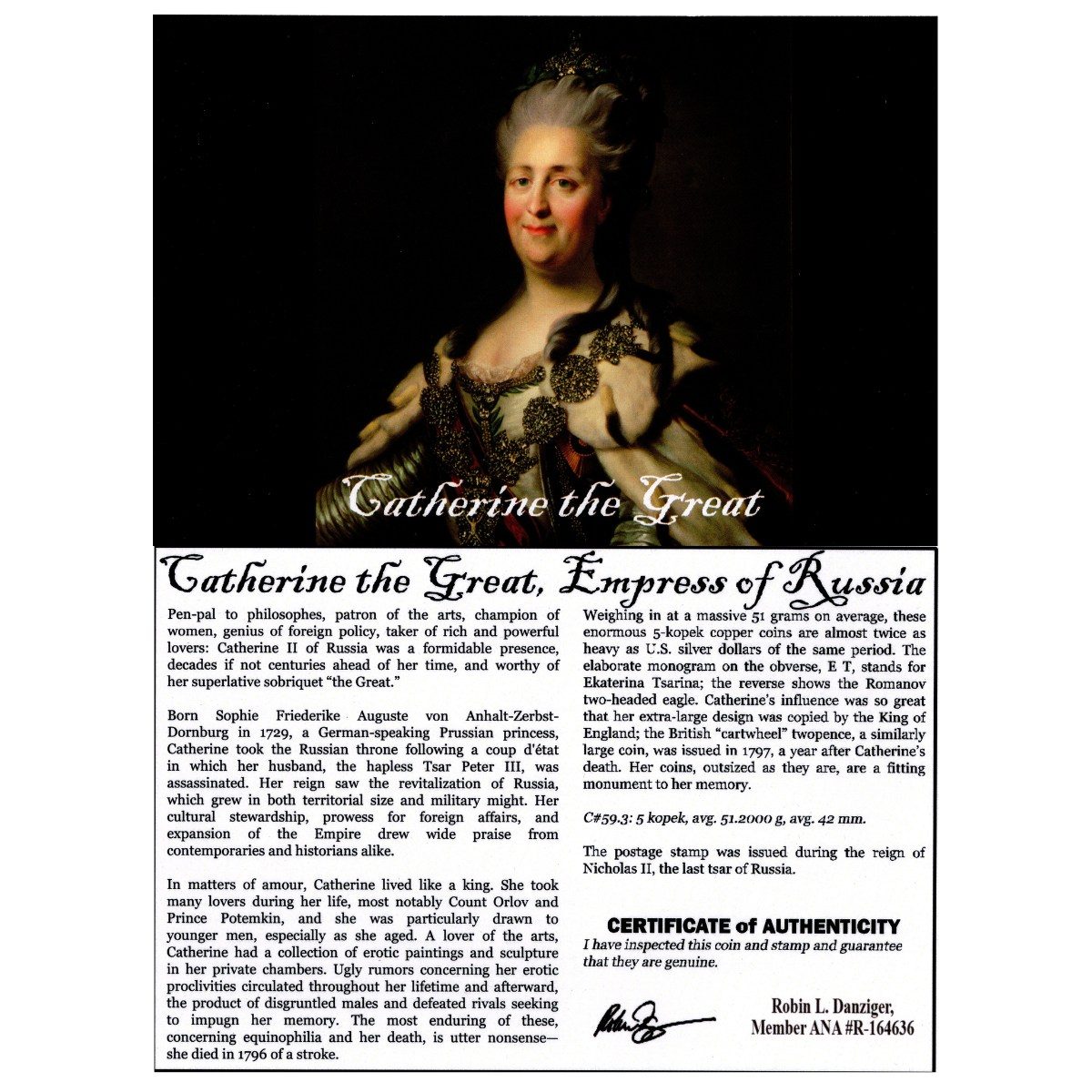 Catherine the Great (Coin and Stamp Box) - Image 2