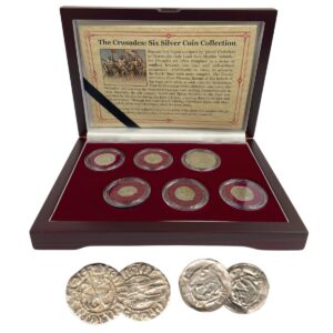 Crusader: Friends & Foes, Box of 6 Silver Medieval Coins (Six-Coin Box)