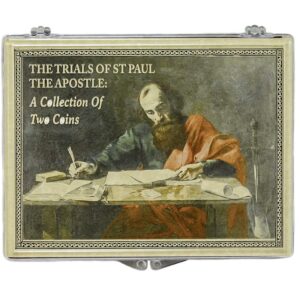 Trials of Saint Paul: Two Bronze Prutahs of Judaea (Clear Box)