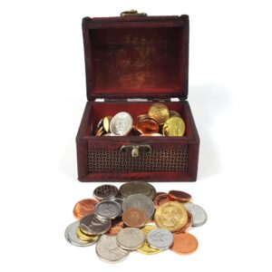 Treasure Box: One pound of mixed world coins PLUS one ancient Roman bronze