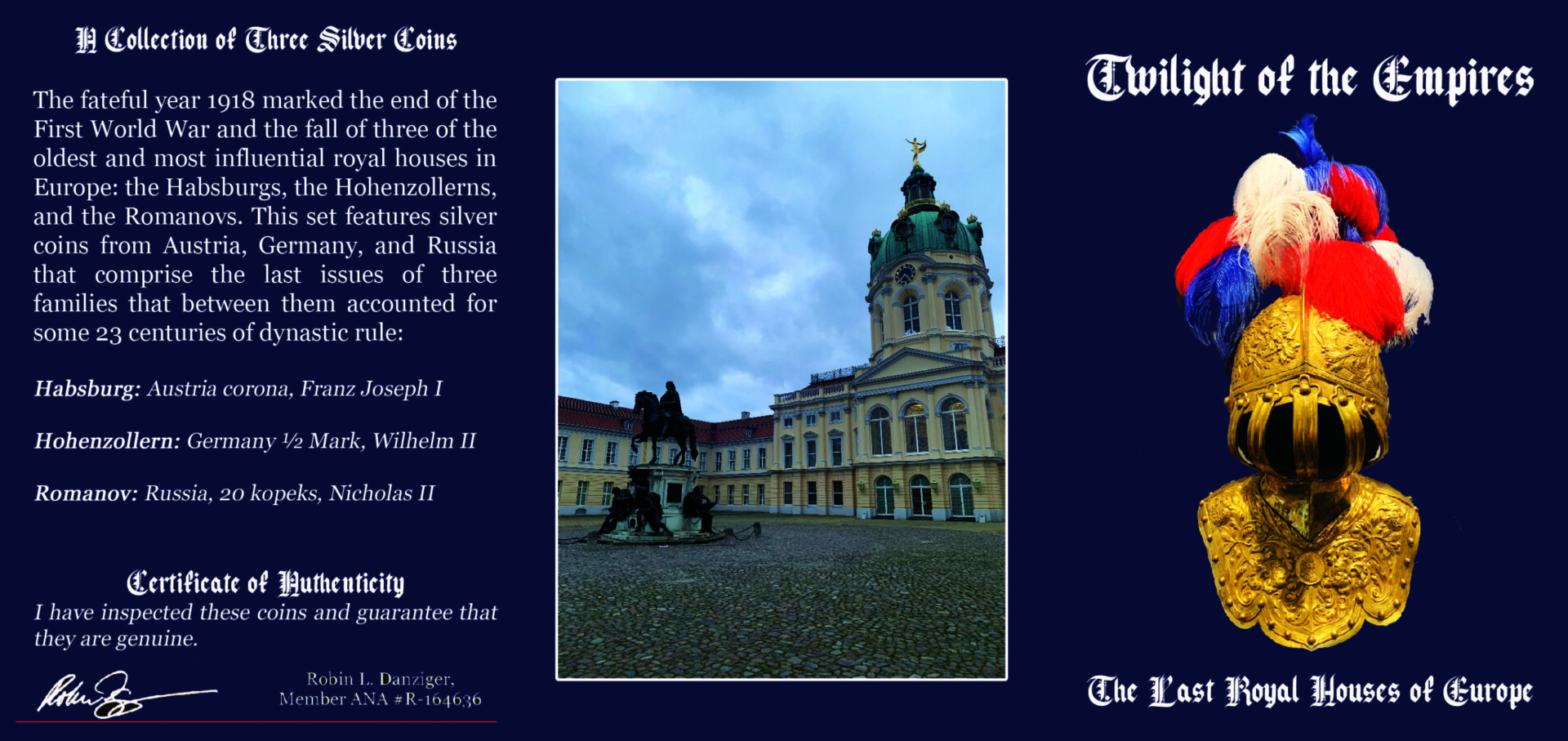 The Last Royal Houses Of Europe: Box of 3 Silver Coins (Three-Coin Box) - Image 2